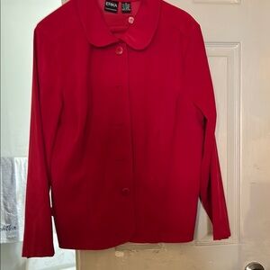 Erika burgandy Blazer Vibrant  2 PCs skirt set